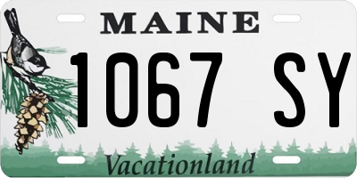 ME license plate 1067SY