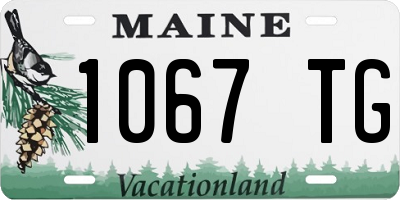 ME license plate 1067TG