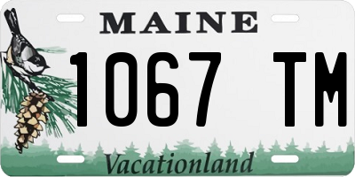 ME license plate 1067TM