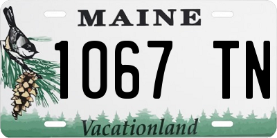 ME license plate 1067TN