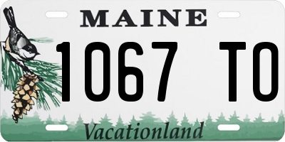 ME license plate 1067TO