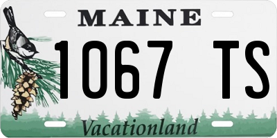 ME license plate 1067TS