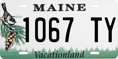 ME license plate 1067TY