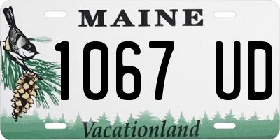 ME license plate 1067UD