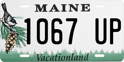 ME license plate 1067UP