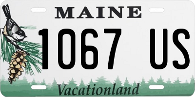 ME license plate 1067US