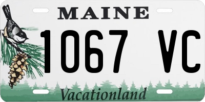 ME license plate 1067VC