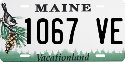 ME license plate 1067VE