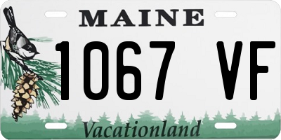 ME license plate 1067VF