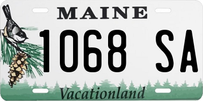 ME license plate 1068SA