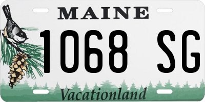 ME license plate 1068SG