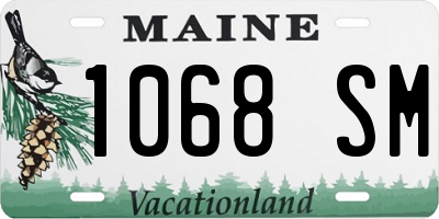 ME license plate 1068SM