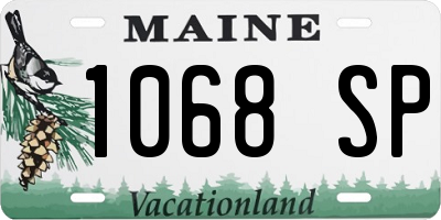 ME license plate 1068SP