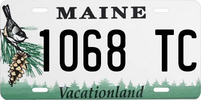 ME license plate 1068TC