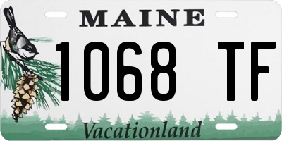 ME license plate 1068TF