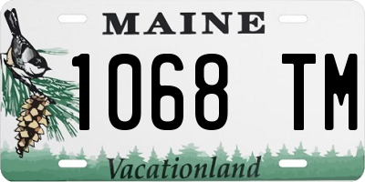 ME license plate 1068TM