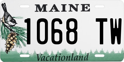 ME license plate 1068TW