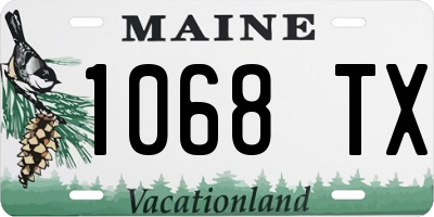 ME license plate 1068TX