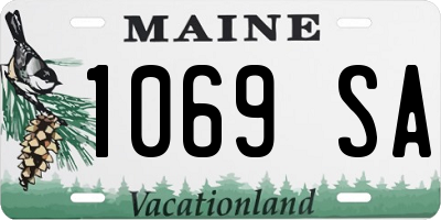 ME license plate 1069SA