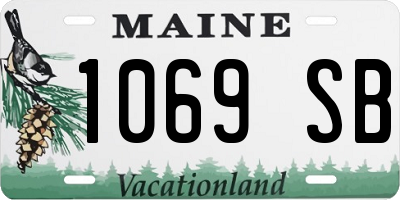 ME license plate 1069SB