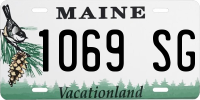 ME license plate 1069SG