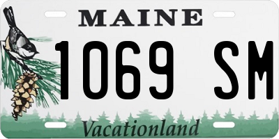 ME license plate 1069SM