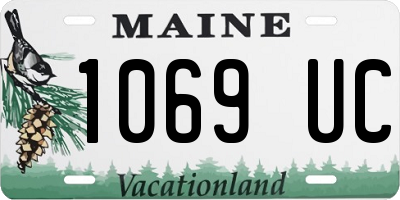 ME license plate 1069UC