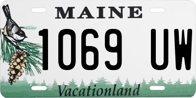 ME license plate 1069UW