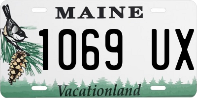 ME license plate 1069UX