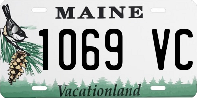 ME license plate 1069VC