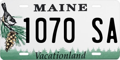 ME license plate 1070SA