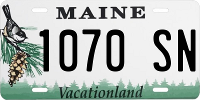 ME license plate 1070SN