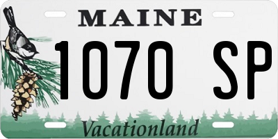 ME license plate 1070SP