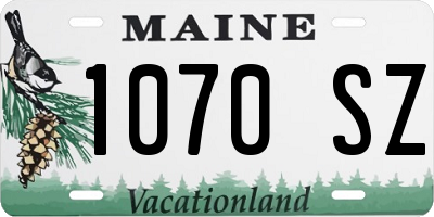 ME license plate 1070SZ