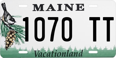 ME license plate 1070TT