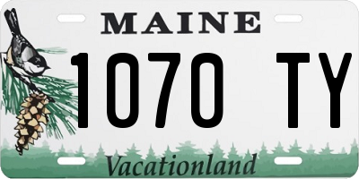 ME license plate 1070TY