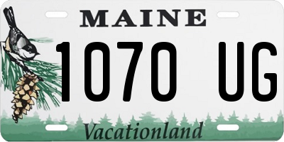 ME license plate 1070UG