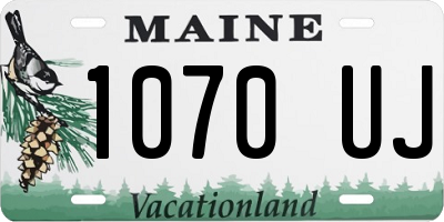 ME license plate 1070UJ