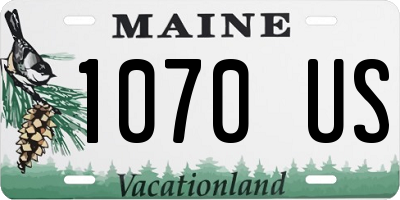 ME license plate 1070US