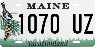 ME license plate 1070UZ