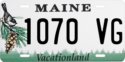 ME license plate 1070VG