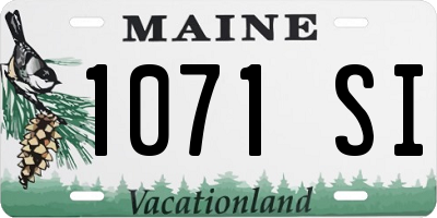 ME license plate 1071SI