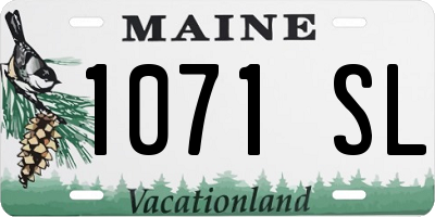 ME license plate 1071SL