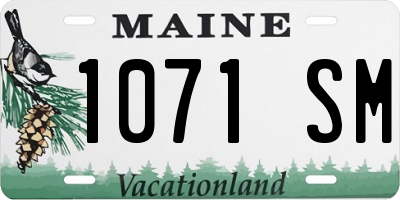 ME license plate 1071SM