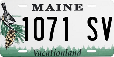 ME license plate 1071SV