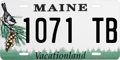 ME license plate 1071TB