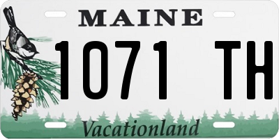 ME license plate 1071TH