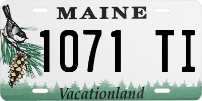 ME license plate 1071TI