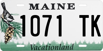 ME license plate 1071TK