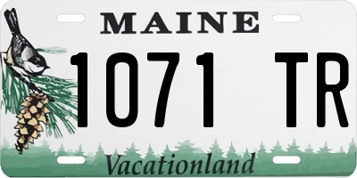 ME license plate 1071TR